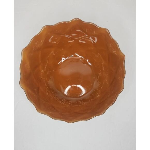 Vintage Fenton Marigold Carnival Glass 6 3/4" Bowl Diamond Quilted Pattern - Picture 3 of 5